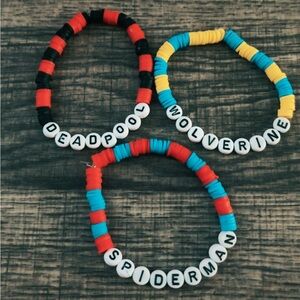 Colorful Superhero Kids Bracelets